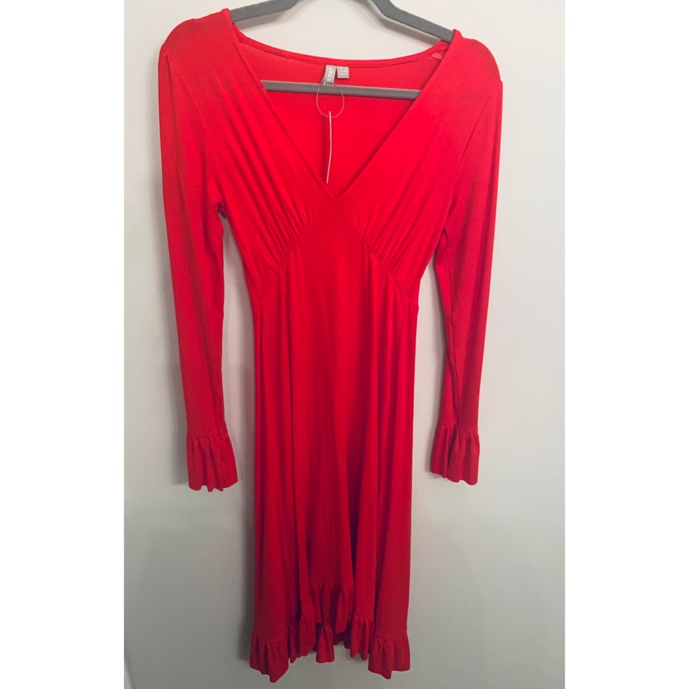 ASOS Midi Tea Dress with Ruffles - Picture 2 of 2